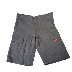 Levi's Youth Boy Cargo Shorts Adjustable Waistband Flex Stretch Gray Size 8